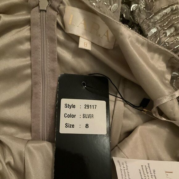 NWT Lara New York 29117 SCOOP NECK BEADED DRESS - Picture 11 of 12